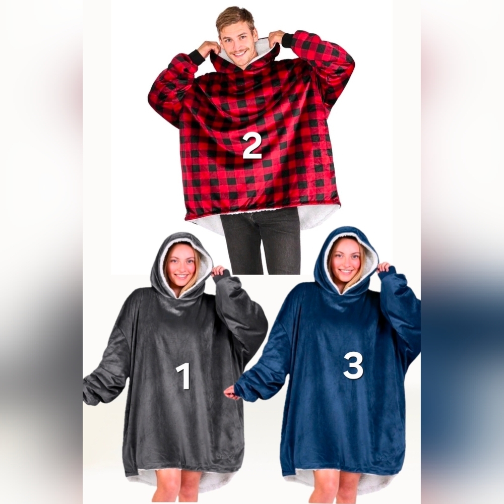 Oversized Hoodie Blankets Red & BLACK ONLY
